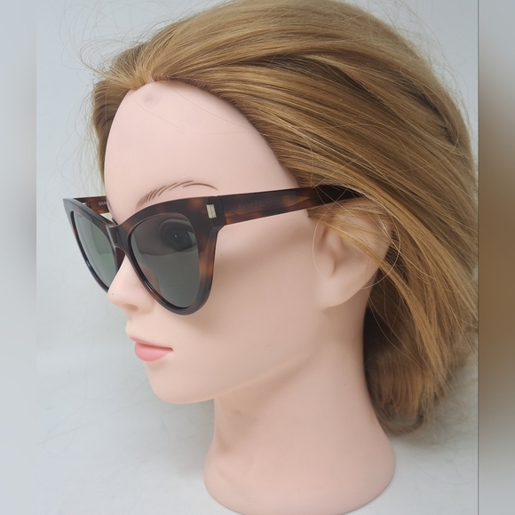 Saint Laurent Women's Cat Eye Havana Green SL425 003 54-19-140 - Picture 10 of 16